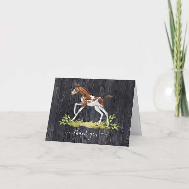 Baby horse Foal merci cartes de notes (Devant)