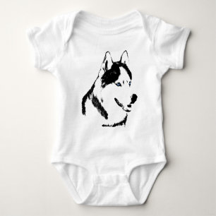 Baby Husky Creeper Sled Dog Baby Husky Gift