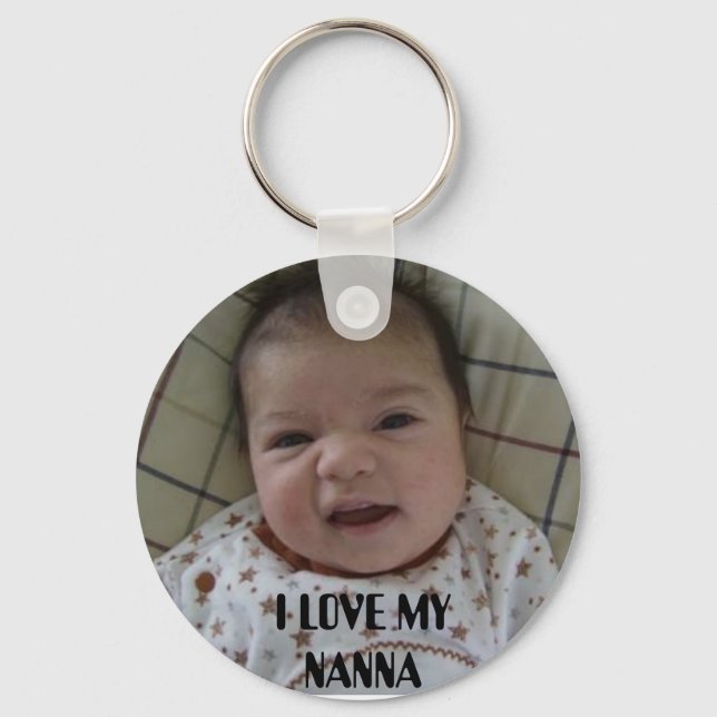 baby, I LOVE MY NANNA Keychain (Front)