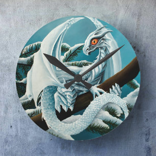 Baby Ice Dragon Round Clock