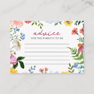 Baby in Bloom   Advice for Parents Baby Shower Enclosure Card