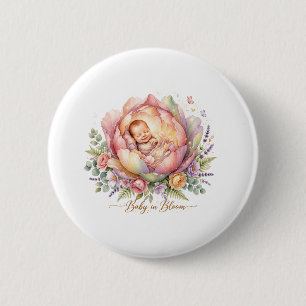 Baby in Bloom Baby Shower 2 Inch Round Button