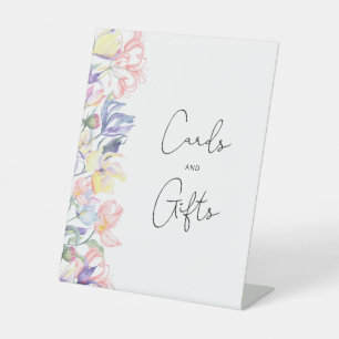 Baby in bloom baby shower Cards and gifts Pedestal Sign