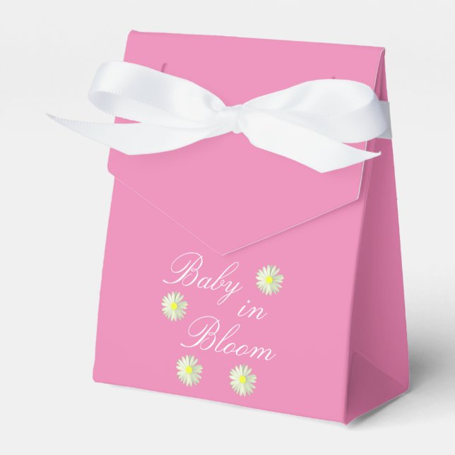 Baby In Bloom Baby Shower Favor Box (Front Side)