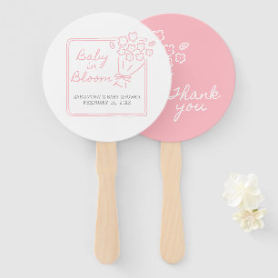 Baby In Bloom Baby Shower Hand Fan