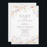 baby in Bloom Baby Shower Invitation<br><div class="desc">Baby in Bloom Shower Invitation Love is in Bloom! Celebrate the bride-to-be with this elegant watercolor spring summer floral garden bloom themed baby shower invitation.</div>