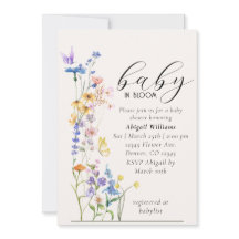 Baby in bloom baby shower invitation