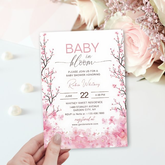 Baby in Bloom Baby shower Invitation (Créateur téléchargé)