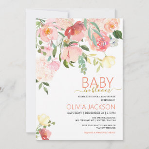 Baby in Bloom Baby Shower invitation
