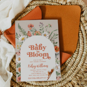 Baby In Bloom Baby Shower Invitation Wild Baby