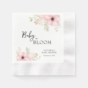 Baby in Bloom Baby Shower Napkin