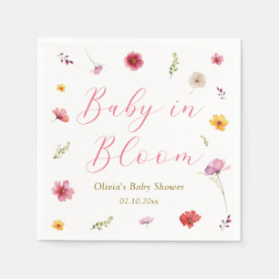 Baby in Bloom Baby Shower Napkin