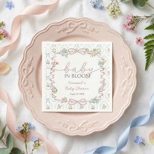 Baby in Bloom Baby Shower Napkin