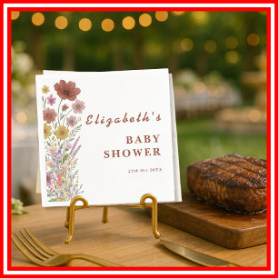 Baby in Bloom Baby Shower Napkin
