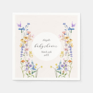 Baby in bloom baby shower napkins