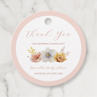 Baby in Bloom Baby Shower Party Favour Tag