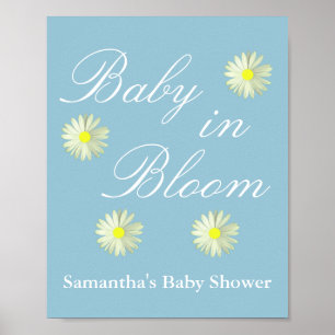Baby In Bloom Baby Shower Poster