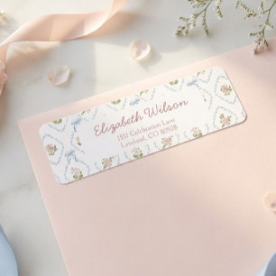 Baby in Bloom Baby Shower Return Address