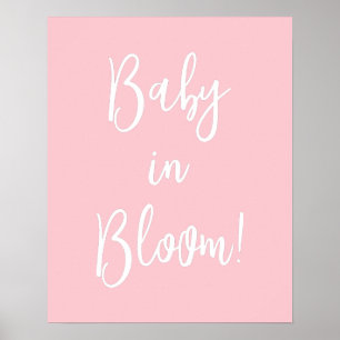 Baby in Bloom baby shower sign