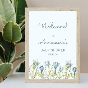 Baby in Bloom Baby Shower Welcome sign
