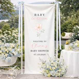 Baby in Bloom Baby Shower Welcome Sign, Personaliz Banner