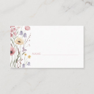 Baby in Bloom Baby Shower Wildflowers Place Cards