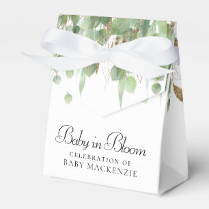 Baby In Bloom Balloon and Eucalyptus Baby Shower Favor Box