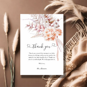 Baby in Bloom   Beige Spring Floral Baby Shower Thank You Card