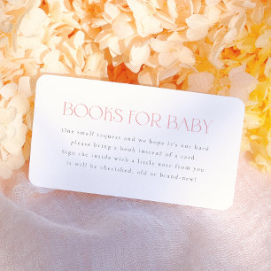 Baby in Bloom Blush Pink Floral Girl Baby Shower Enclosure Card