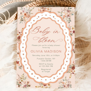 Baby in Bloom Boho Floral Baby Shower Invitation