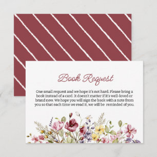 Baby in Bloom Books for Baby Books Request Enclosure Card