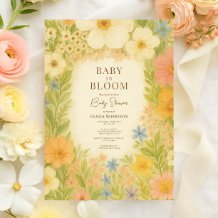 Baby in Bloom Botanical Garden Baby Shower Invitation