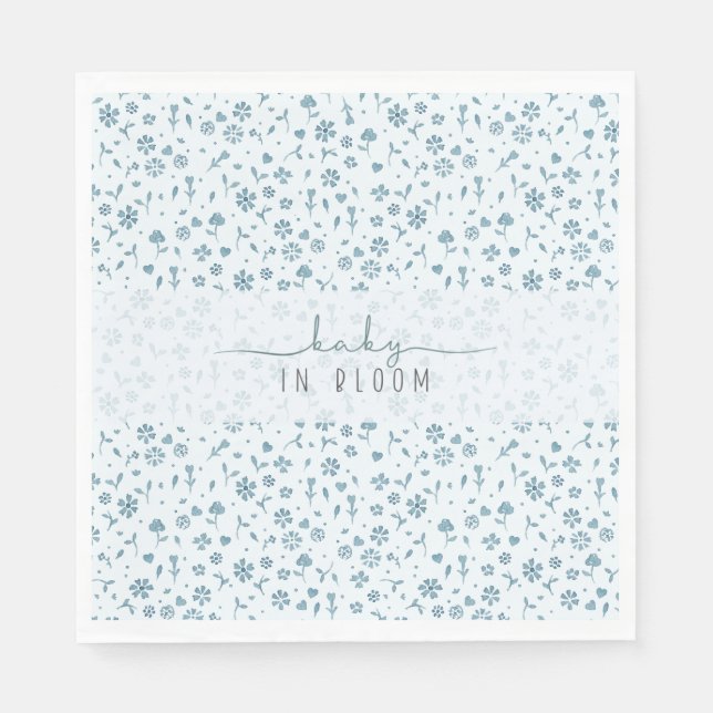 Baby in Bloom boy baby shower  Napkin (Front)