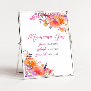 Baby in Bloom Bright Floral Mom Osa Bar Poster