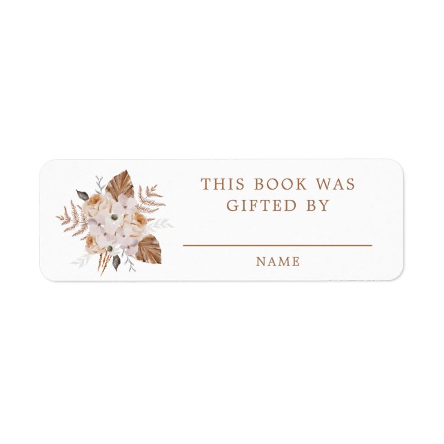 Baby In Bloom Dark Terracotta Boho Book Gift (Front)