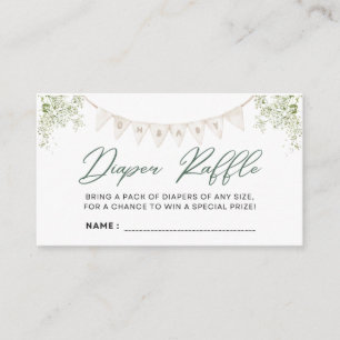 Baby in Bloom - Diaper Raffle - Green Enclosure Card