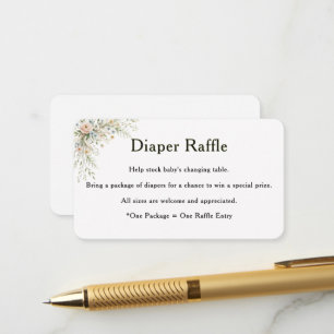 Baby In Bloom Diaper Raffle Insert Card