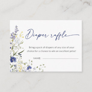 Baby In Bloom Diaper Raffle Spring Baby Shower Enclosure Card
