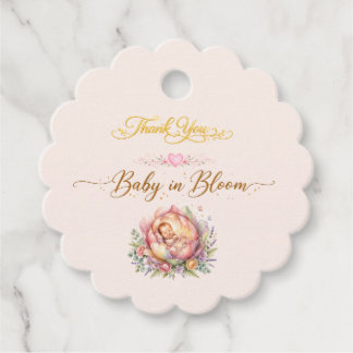 baby in bloom favour tags