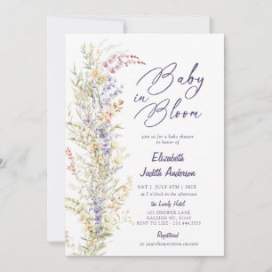 Baby in Bloom Fleur sauvage Baby shower Invitation