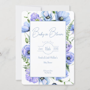 Baby in Bloom Fleur sauvage Baby shower Invitation