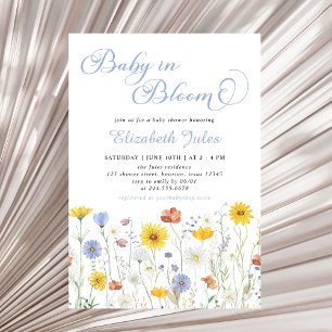 Baby in Bloom Fleur sauvage Baby shower Invitation