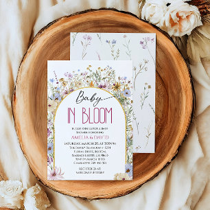 Baby in Bloom Floral Arch Baby Shower Invitation