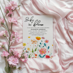 Baby in Bloom Floral Baby Shower - Elegant flowers Invitation