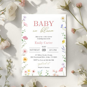 Baby in Bloom Floral Baby Shower Invitation