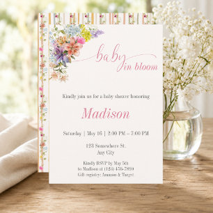 Baby in Bloom Floral Baby Shower Invitation