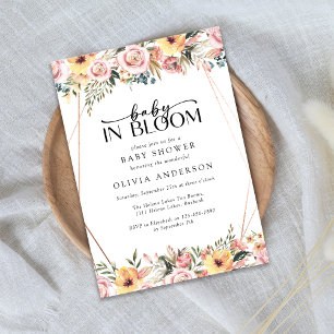Baby in Bloom Floral Baby Shower Invitation
