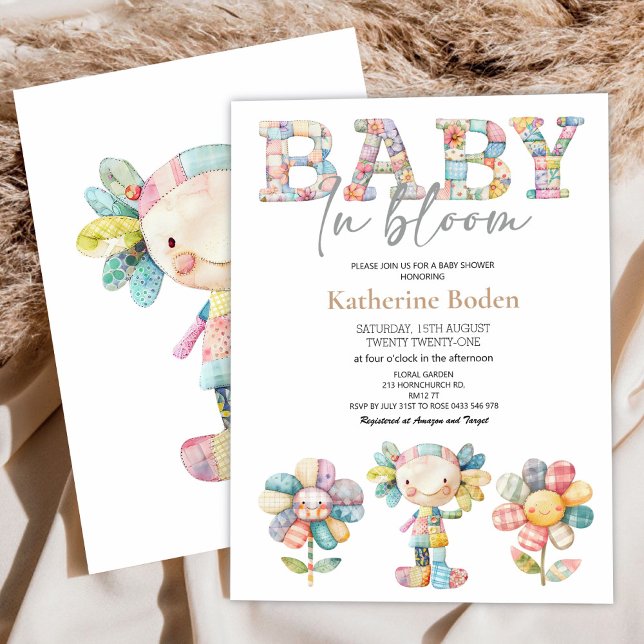 Baby in Bloom Floral Baby Shower Invitation (Creator Uploaded)
