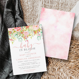 Baby In Bloom Floral Baby Shower Invitation