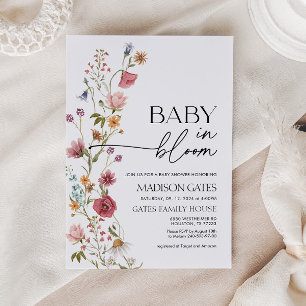 Baby in Bloom Floral Baby Shower Invitation